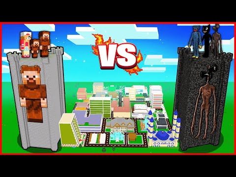 FAKİR AİLESİ KULE VS TEHLİKELİ YARATIKLAR KULESİ! 😱 - Minecraft