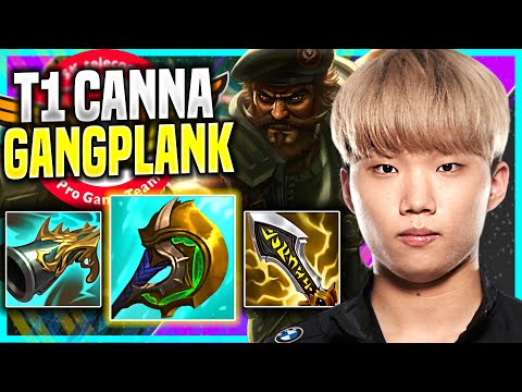 CANNA IS SO GOOD WITH GANGPLANK! - T1 Canna Plays Gangplank Top vs Akali! | Preseason 11