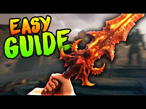 EASY FIRE DRAGON SWORD BUILD UPGRADE GUIDE! Citadelle Des Morts Easter Egg Fast Tutorial/Walkthrough