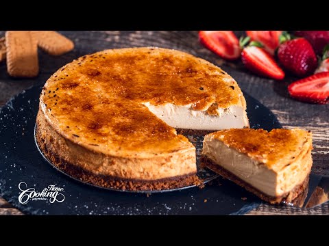 Biscoff Cr me Br l e Cheesecake - Baked Speculoos Cheesecake Recipe