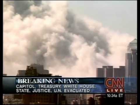 CNN 9/11 LIVE TV Coverage 10:30  A.M - 10:45 A.M