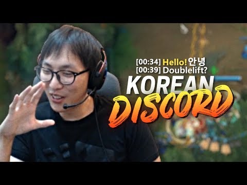 Doublelift joins a random Korean Discord