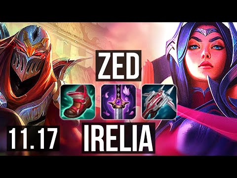 ZED vs IRELIA (MID) | 19/1/1, Legendary, Rank 6 Zed, 1.9M mastery | BR Challenger | v11.17