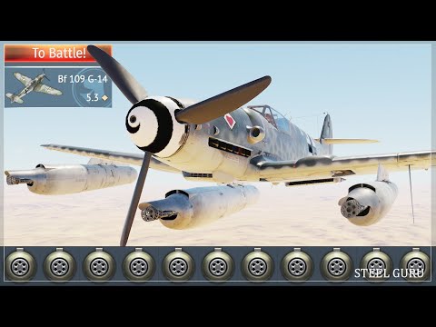 [STOCK] BF109 G-14 on STEROIDS 😱😱😱 3X30mm MK108s 💥💥💥 ABSOLUTE MADNESS at 5.3 !!!