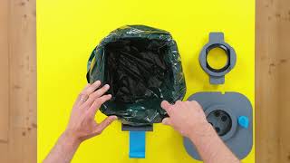 Schritt 2 – Beutel in den Containerklemmen fixieren