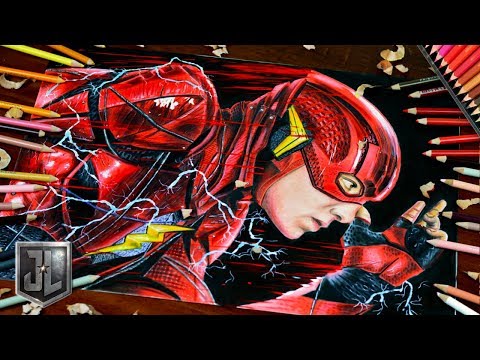 Drawing The Flash | Justice League - Ezra Miller - DC Comics / lookfishart Video