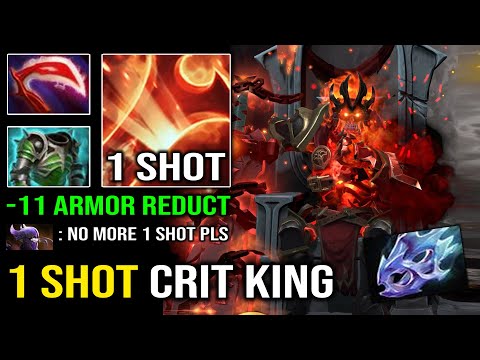 WTF -11 Armor Reduct 1 Shot Desolator Wraith King Crazy Lifesteal with Satanic Moon Shard Dota 2