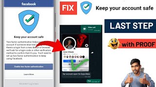 Facebook Keep Your Account Safe Problem 2024 | fix enable two factor authentication Facebook problem