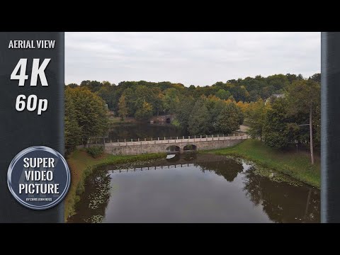 Ahrensburg, Schleswig-Holstein, Germany: Schlossteich, Schlossbrücke - 4K (60p) Moving Video Picture