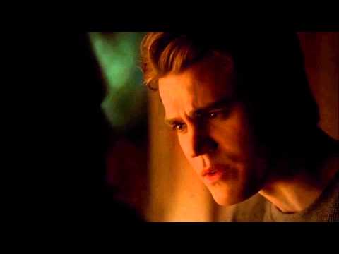 Stefan & Elena by the fireplace 5x18