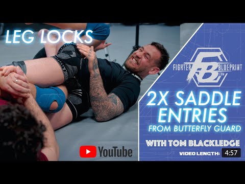 2 saddle entries in to heel hooks/leg locks from butterfly guard for no gi grappling bjj