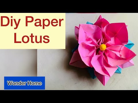 #diypapercraft. #origamilotusflower.  Easy way to make a Diy paper Lotus/ Flower Making Tutorial