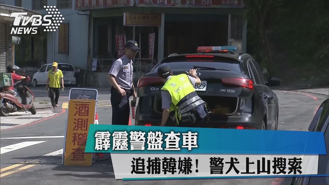 追補韓嫌！霹靂警盤查車　警犬上山搜索