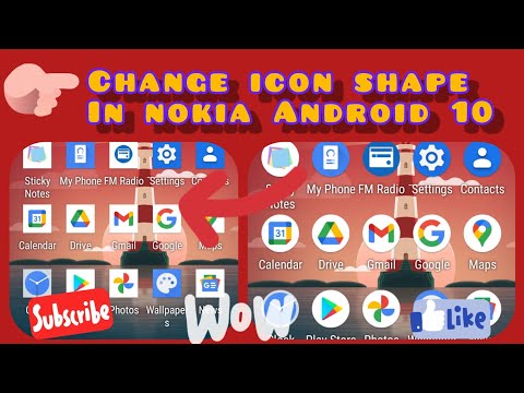 how to change icon shape in nokia Android 10 update || change icon shape || icon shape in nokia ||