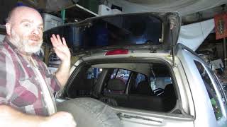 REMOVING JEEP LIBERTY REAR GLASS (GOOD, BAD & UGLY)