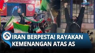 Warga Iran Berpesta! Turun ke Jalan Rayakan Gencatan Senjata sebagai Kemenangan, Takbir Menggema!