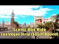 South Bound Scenic Ride Along On Deuce Las Vegas Strip Nevada