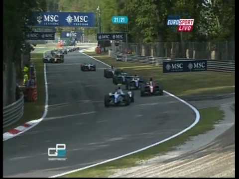 GP2 Sprint Race (Monza 2009) First lap & Clos Incident at Lesmo
