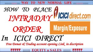 ICICI Direct Intraday Trading demo | ICICI Direct margin Buy order| ICICI App | Equity n Sales. |