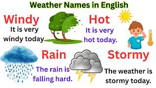 50 Weather Names in English 🌤️ | Daily Use English Sentences for Beginners | Speak English Naturally