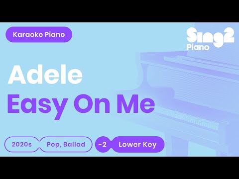 Adele - Easy On Me (Lower Key) Karaoke Piano
