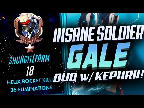 GALE INSANE SOLDIER 76 + KEPHRII! 18 HELIX ROCKET ELIMS! [ OVERWATCH SEASON 25 TOP 500 ]