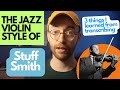 The Jazz Violin Style of Stuff Smith