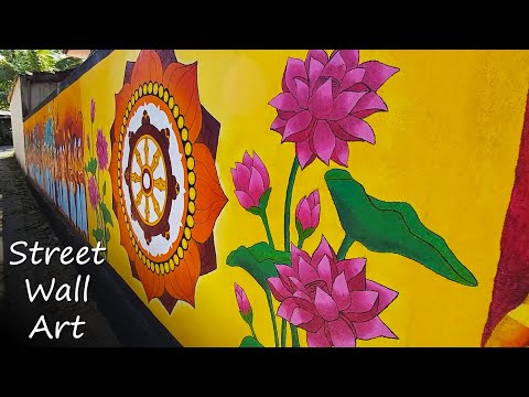 ලංකාවේ තාප්ප වල ඇඳපු චිත්‍ර | Most Creative Street Wall Art | Traditional Perahera