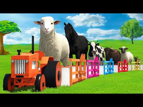 LOAD COWS, SHEEPS, HORSES, BUFFALO, GOATS & TRANSPORT WITH WOODEN TRACTORS - FS25
