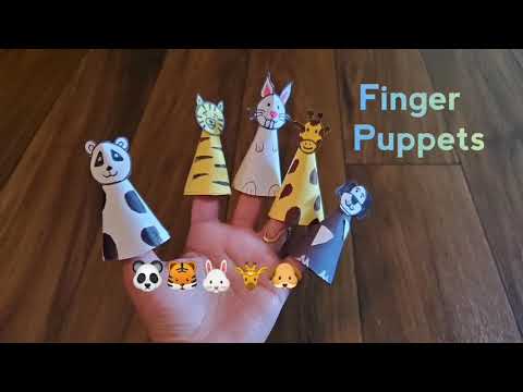 Finger puppets paper craft for kids | Easy way to make finger puppets using paper