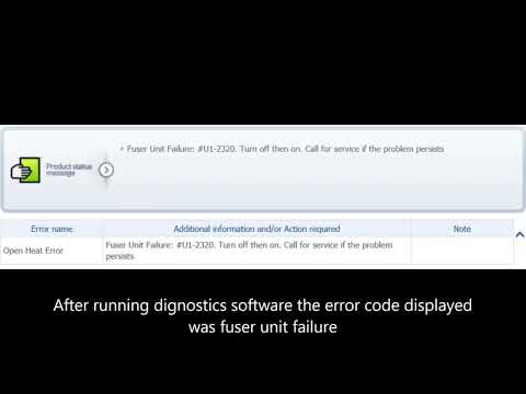 Open Heat Error | Fuser failure | samsung error U1-2320 | Laser Printer Fuser Repair |