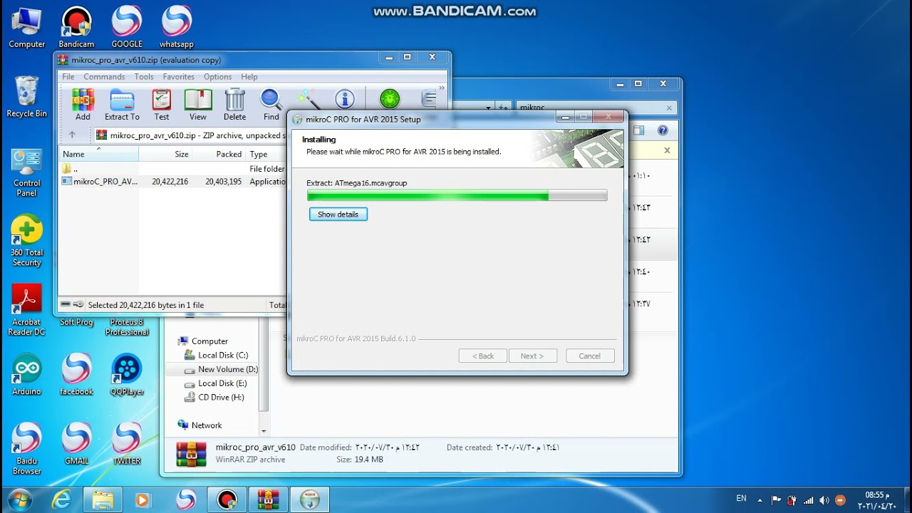 installing mikroC for AVR