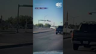 Shocking moment truck slams into police cruiser