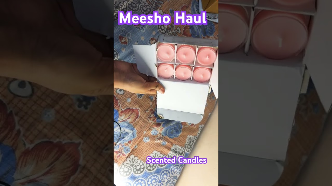 Scented Candles from Meesho.#meesho #meeshohaul #trending #viralvideo #candle #decoration #scented