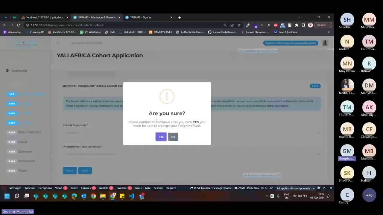 YALI RLC SA How to navigate the application platform