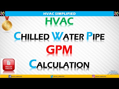 HVAC Training - Chilled Water Pipe GPM Calculation