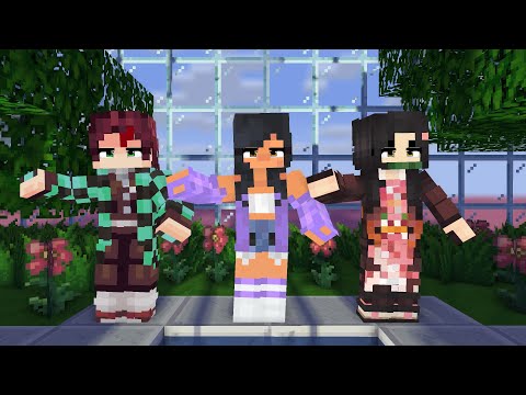 TOCA TOCA COUPLE DANCE APHMAU FRIENDS NEZUKO AND TANJIRO - MINECRAFT ANIMATION #shorts