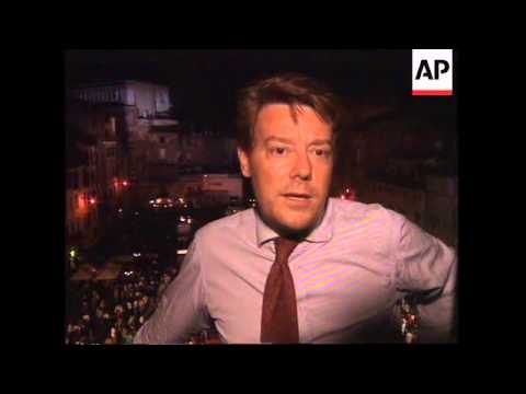 ITALY: CROWD GATHERS IN SUPPORT OF EXECUTED PRISONER JOSEPH O'DELL