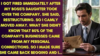 I GOT FIRED BY MY BOSS'S DAUGHTER WHEN SHE TOOK OVER THE COMPANY. WEEKS LATER, THEY NEEDED ME.. SO I
