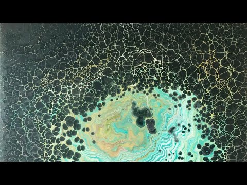 "Ravenous Raven" Technique- Lacing- Fluid Art- Acrylic Pouring