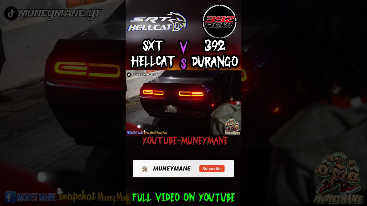 SXT HELLCAT vs 392 DURANGO 🏁 #shorts  #hellcat  #durango  #racing
