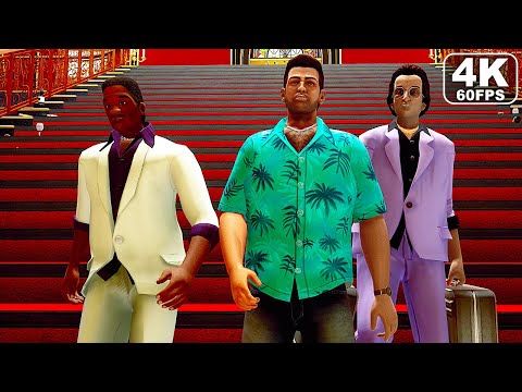 GTA VICE CITY REMASTERED All Cutscenes Full Movie (4K 60FPS)