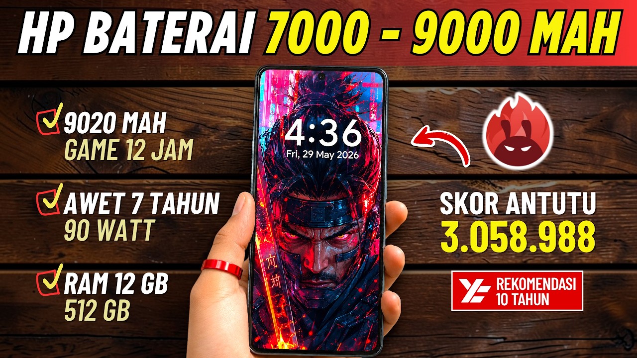 5 HP BATERAI GEDE [7000 mAh - 9000 mAh] TERMURAH 2026