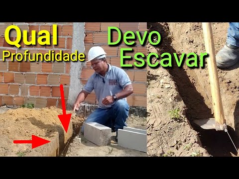 Qual profundidade alicerce do muro de divisa!