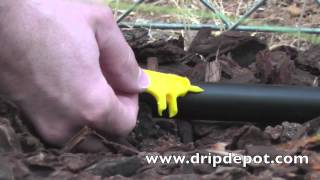 How to Use a Key Punch to Punch Holes in Drip Irrigation Tubing