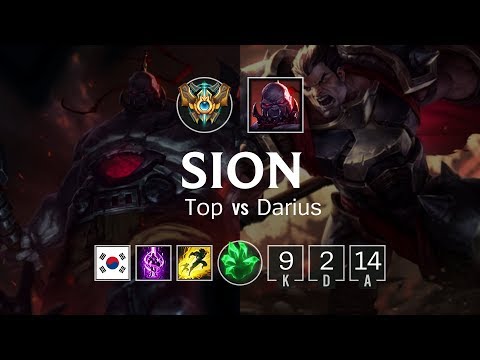 Sion Top vs Darius - KR Challenger Patch 8.22
