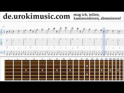 Gitarrenunterricht Shakira - Me Enamoré Noten Lernen Teil#1 um-i995