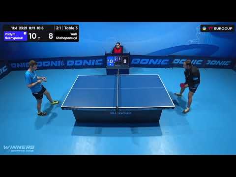 09:55 Vadym Nechyporuk - Yurii Shchepanskyi 21.08.2023 TT Euro.Cup  Ukraine Star. TABLE 3