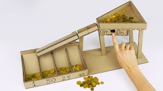DIY Automatic Coin Sorting Machine from Cardboard 