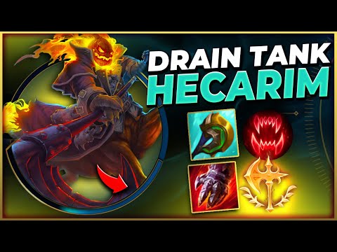 *NEW BUILD* HECARIM CAN NOW COMPLETELY DRAIN ANY CHAMP AND OVERPOWER THEM! - League of Legends